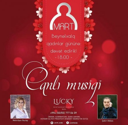 Mehriban Nuray və Şakir Abbasdan xanımlara "8 Mart" hədiyyəsi