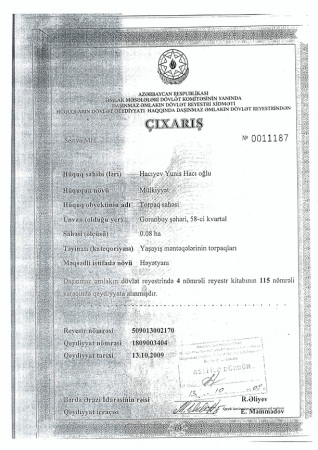 Bu da Gültəkin Hacıbəylinin deputatlıq dövründə mənimsədiyi milyonluq mülklərin möhürlü SƏNƏDLƏRİ Bu da Gültəkin Hacıbəylinin deputatlıq dövründə mənimsədiyi milyonluq mülklərin möhürlü SƏNƏDLƏRİ