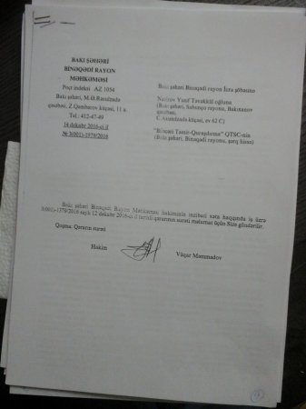 "Biləcəri Təmir Quraşdırma"nın rəhbərindən intihar etmiş sahibkarın ailəsinə İDDİA "Biləcəri Təmir Quraşdırma"nın rəhbərindən intihar etmiş sahibkarın ailəsinə İDDİA
