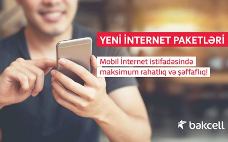 “Bakcell”dən tamamilə yeni internet paketləri “Bakcell”dən tamamilə yeni internet paketləri