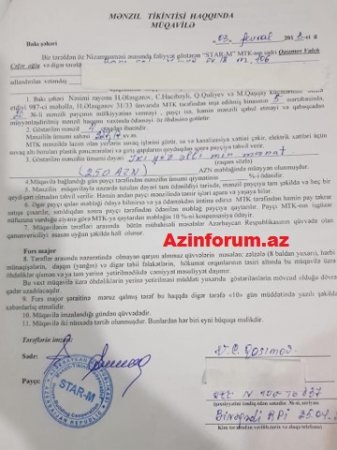 “STAR-M” MTK vətəndaşın xəbəri olmadan aldığı 250 minlik mənzili başqasına satıb “STAR-M” MTK vətəndaşın xəbəri olmadan aldığı 250 minlik mənzili başqasına satıb