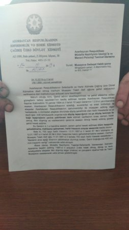 “Nazilrik əlinin altındakı sənədi bizdən istəyir” “Nazilrik əlinin altındakı sənədi bizdən istəyir”