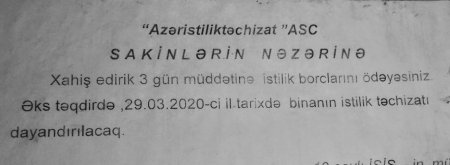 “Azəristiliktəchizat” sakinləri hədələməyə başladı “Azəristiliktəchizat” sakinləri hədələməyə başladı