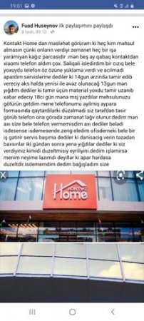 "Kontakt Home"dan yağış kimi ŞİKAYƏTLƏR "Kontakt Home"dan yağış kimi ŞİKAYƏTLƏR