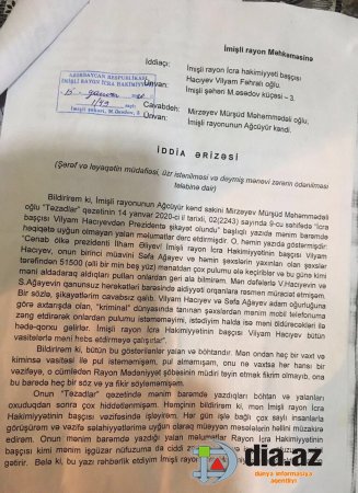 "Vilyam Hacıyev vəzifə verəcəyini vəd edib, 50 min manatımı aldı"