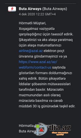 "Buta Airways" müştəriyə necə problem yaradır... "Buta Airways" müştəriyə necə problem yaradır...