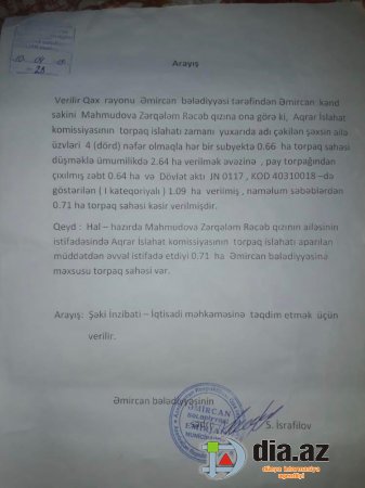"Torpaq sahəmi əlimdən alıblar..." "Torpaq sahəmi əlimdən alıblar..."