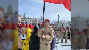 Erməni məktəbliləri вЂ?ZвЂ™ şəklində düzüblər