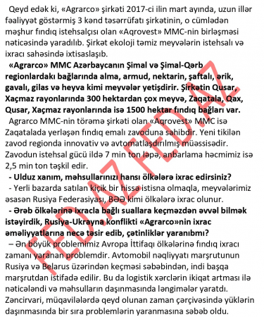 İran Azərbaycan meyvəsini daşımağa imkan vermir, В«AZALВ» da 5 qat baha daşıyır